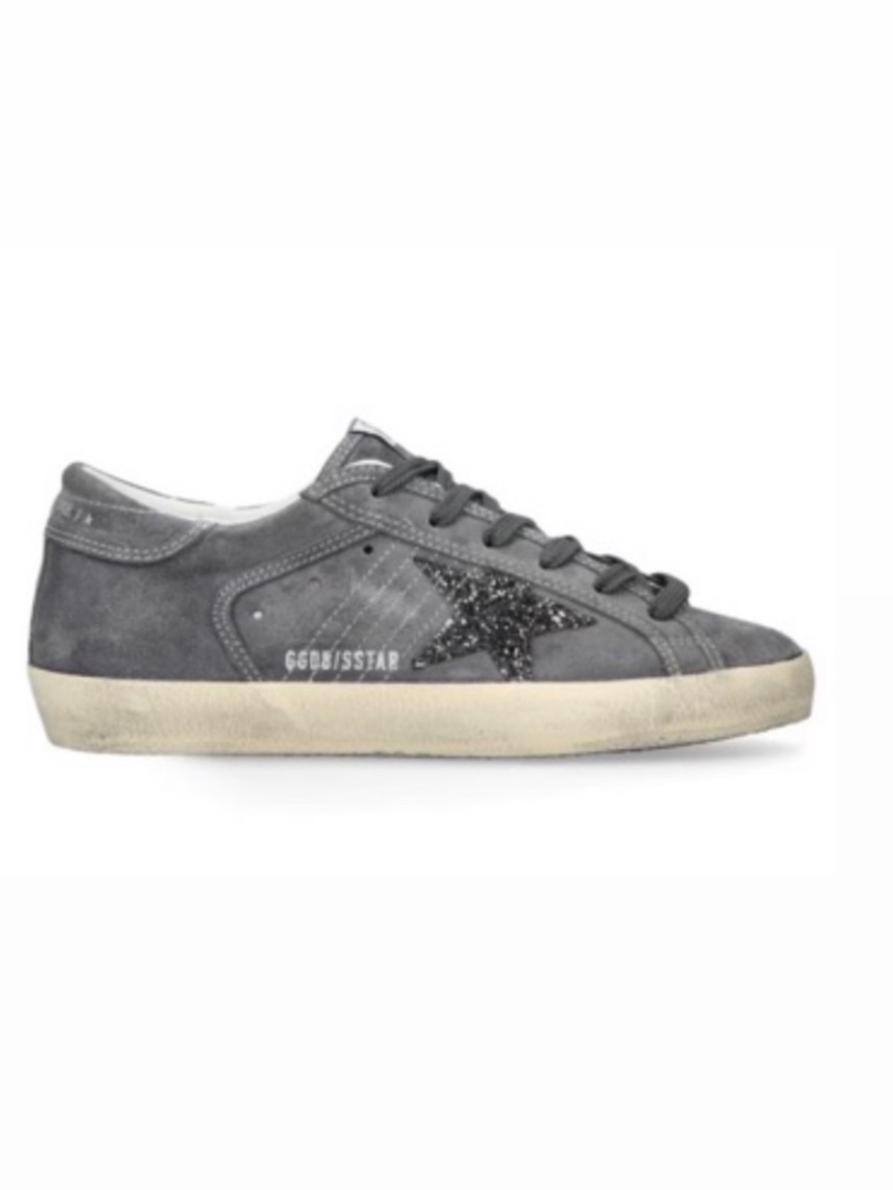Golden Goose Super Star Suede Glitter Sneaker Grey